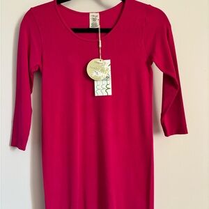 C’est Moi Bamboo 3/4 sleeve Pink Top